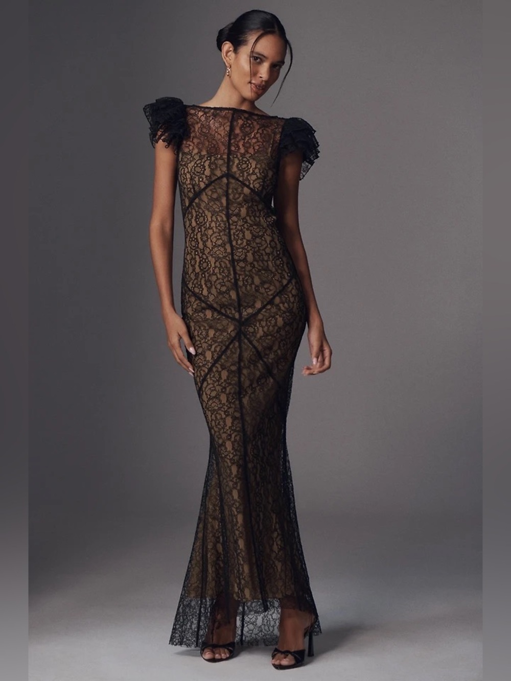 NWT De La Vali Nephele Lace High-Neck Maxi Dress Anthropologie